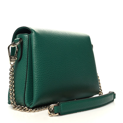 Gucci Dollar Calfskin Interlocking G Crossbody Bag Emerald 3 of 11