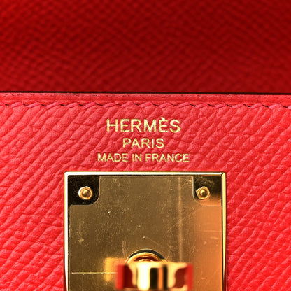 Hermes Epsom Kelly Sellier 28 Rouge Casaque 6 of 15