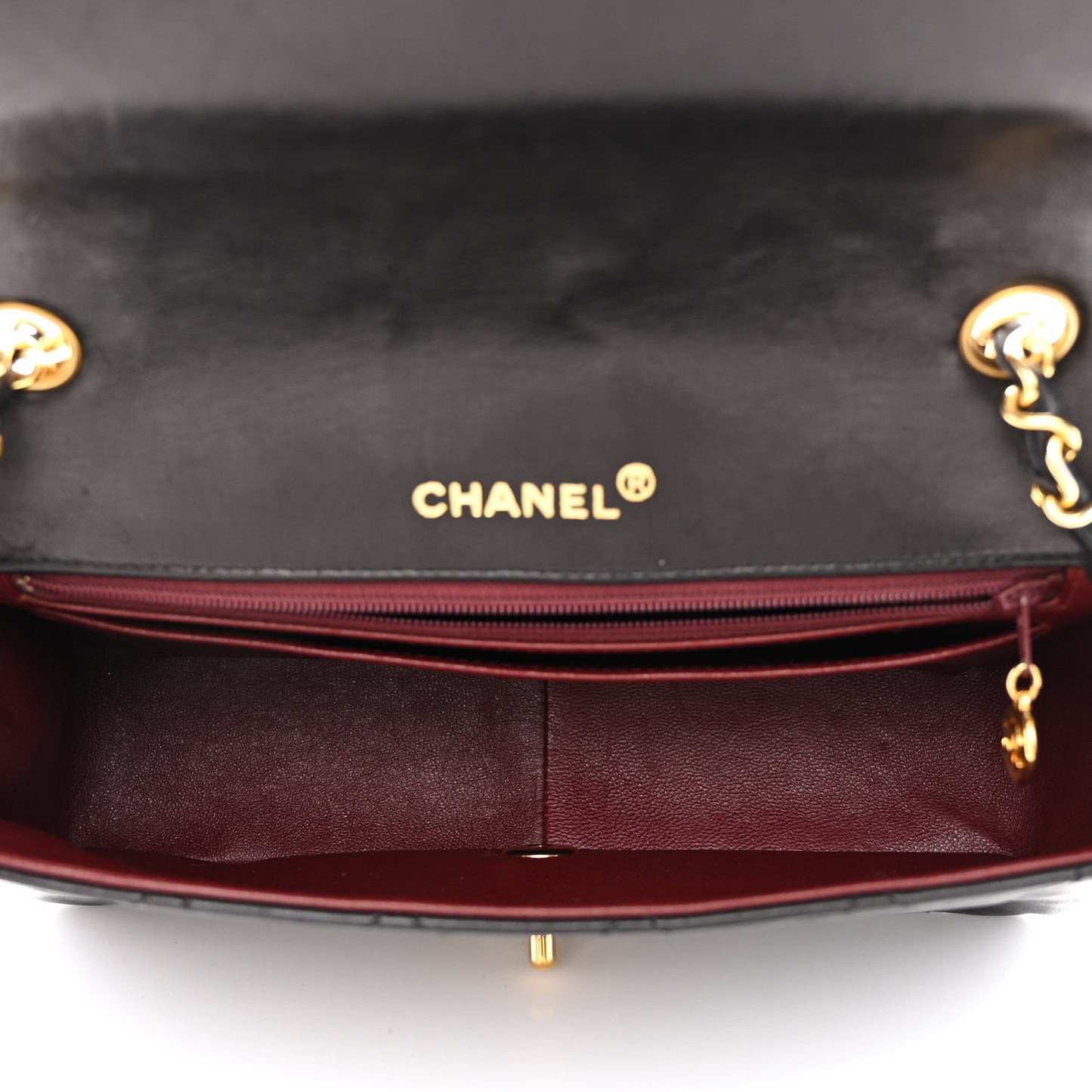 Lambskin Quilted Small Single Flap Black