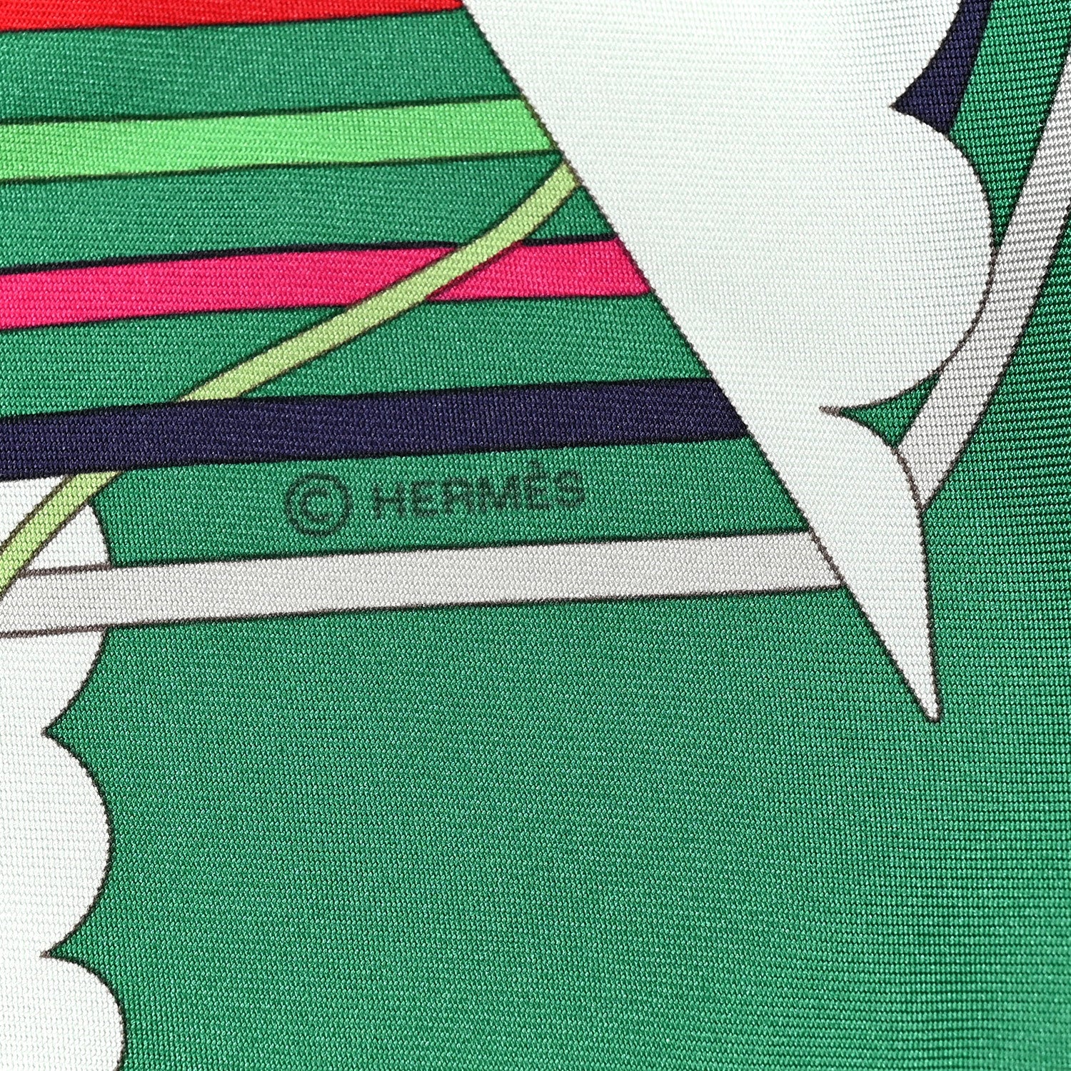Hermes Silk La Maison Des Carres Scarf 90 Vert Soleil Beige 5 of 5