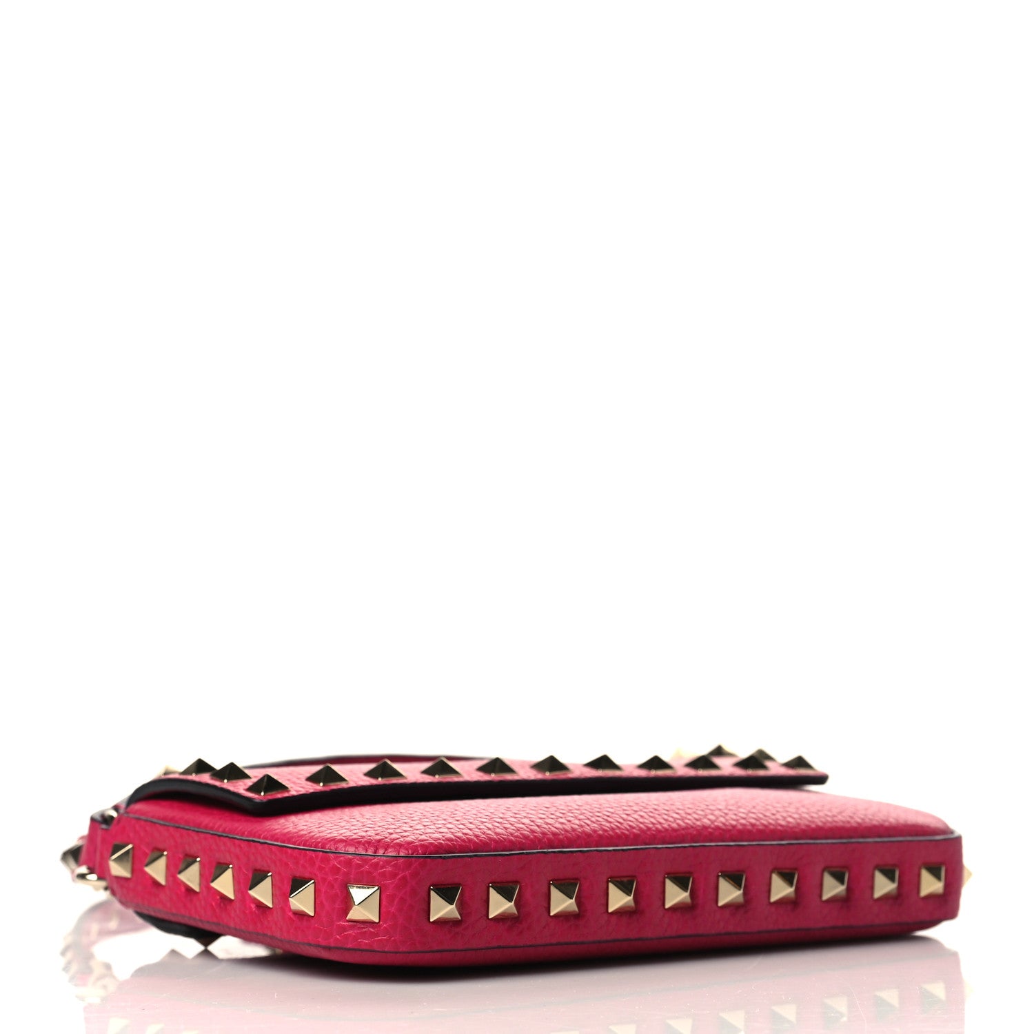 Valentino Garavani Grainy Calfskin Rockstud Crossbody Pouch Blossom 4 of 7
