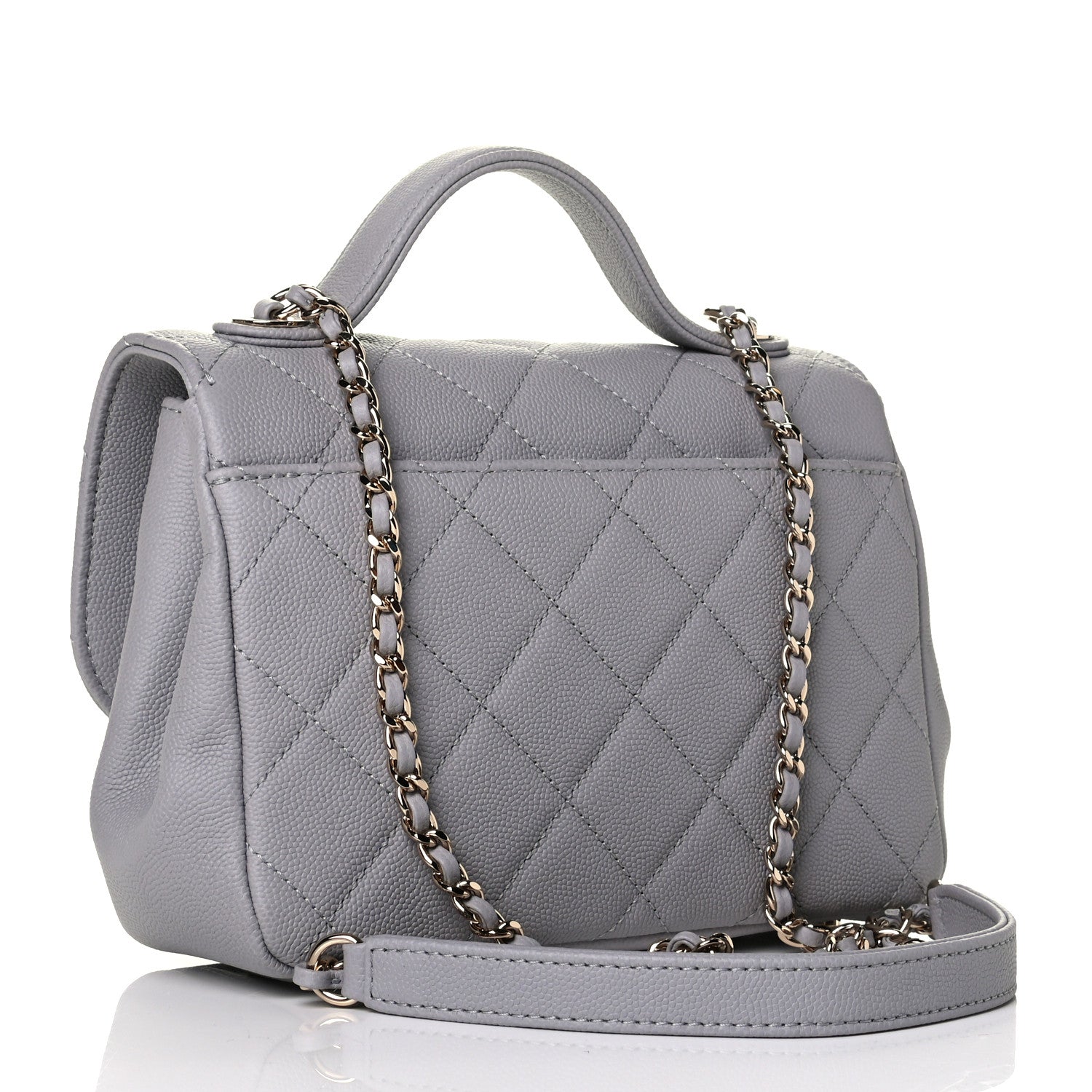 Chanel Caviar Quilted Small Business Affinity Flap Grey 2 of 7