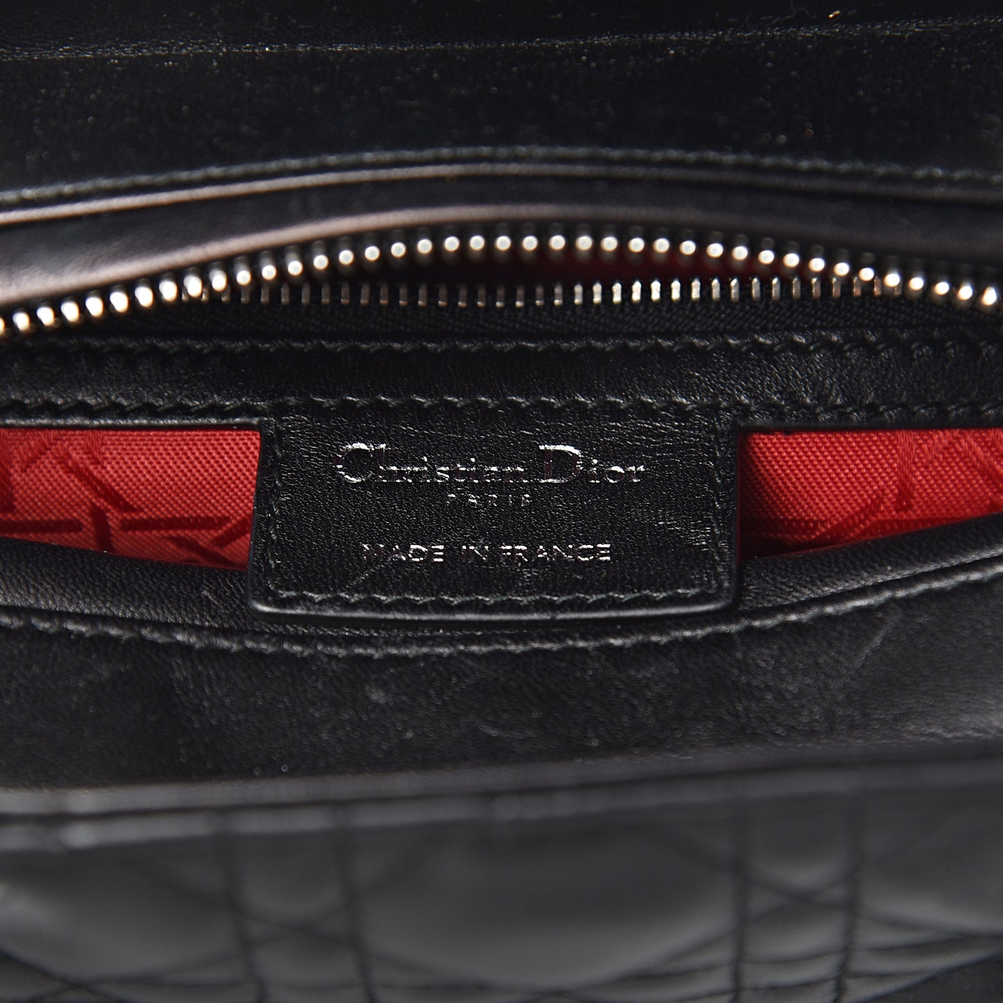 Lambskin Cannage Medium Lady Dior Black