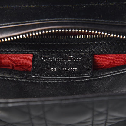 Christian Dior Lambskin Cannage Medium Lady Dior Black 7 of 16