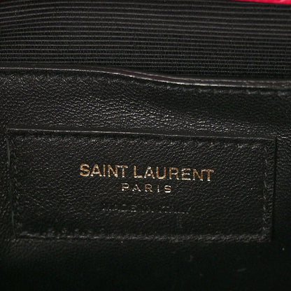 Saint Laurent Grain De Poudre Medium Monogram Kate Satchel Lipstick Fuchsia 7 of 10