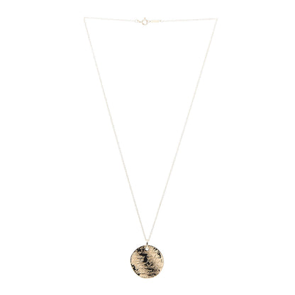 Tiffany 18K Yellow Gold Notes Round Pendant Necklace 3 of 8