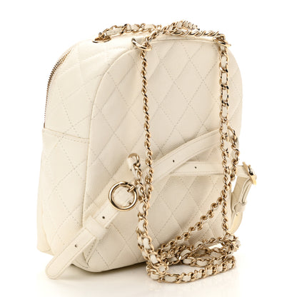 Chanel Caviar Quilted Small CC Day Backpack White 3 of 10