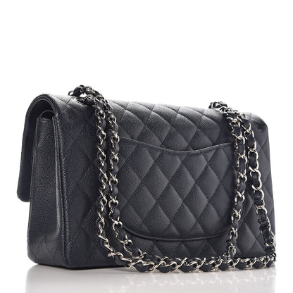 Chanel Caviar Quilted Medium Double Flap Navy 4 of 9