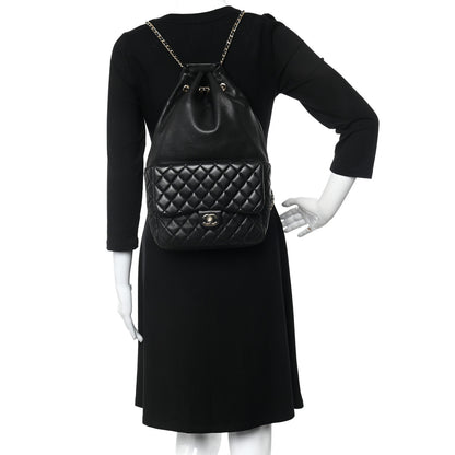 Chanel Lambskin Quilted Large In Seoul Backpack Black 2 of 12