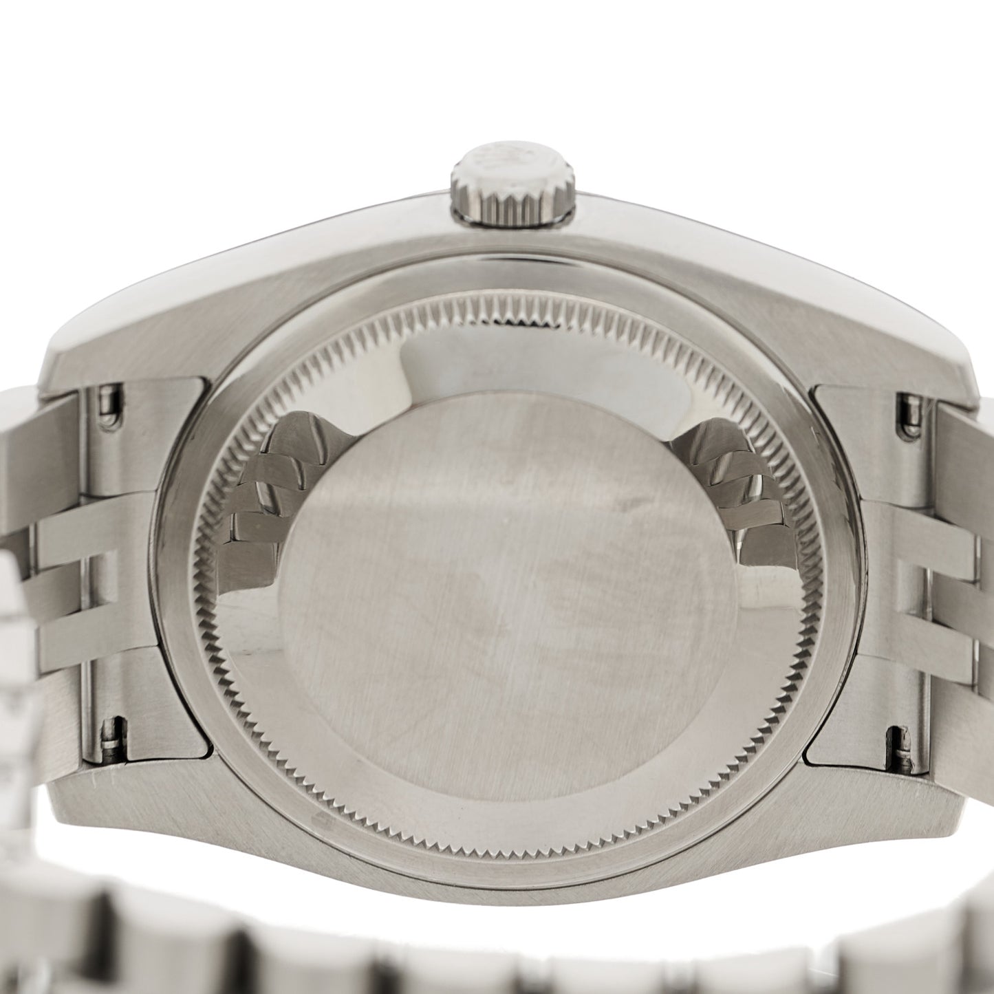 Stainless Steel 18K White Gold Diamond 36mm Oyster Perpetual Datejust Watch Black 116234