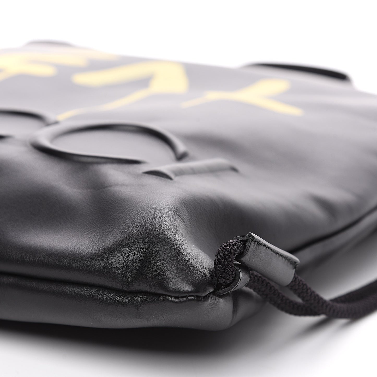 Calfskin Small GucciGhost Drawstring Backpack Black