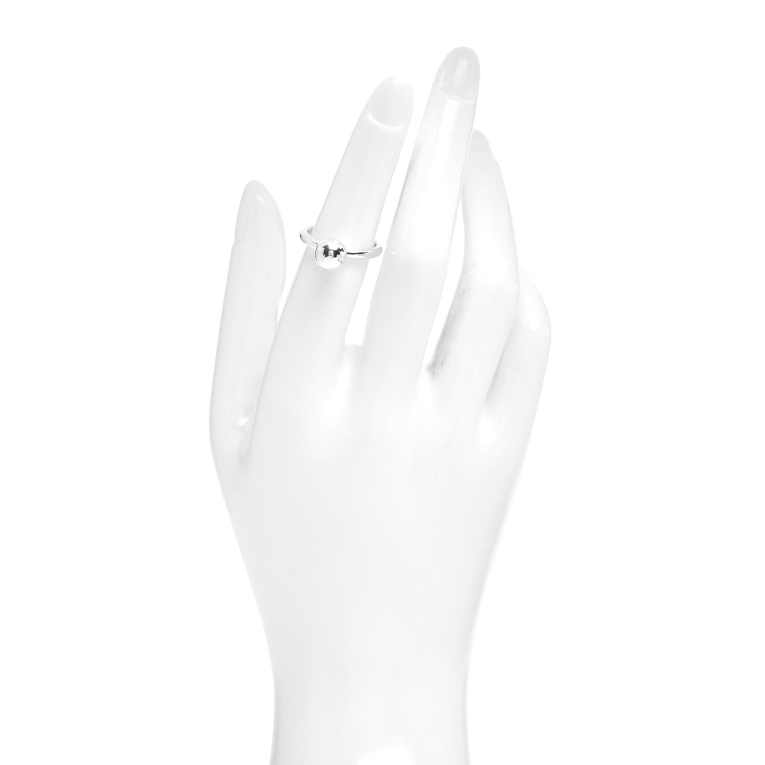 Tiffany Sterling Silver 8mm HardWear Ball Ring 50 5.5 2 of 6
