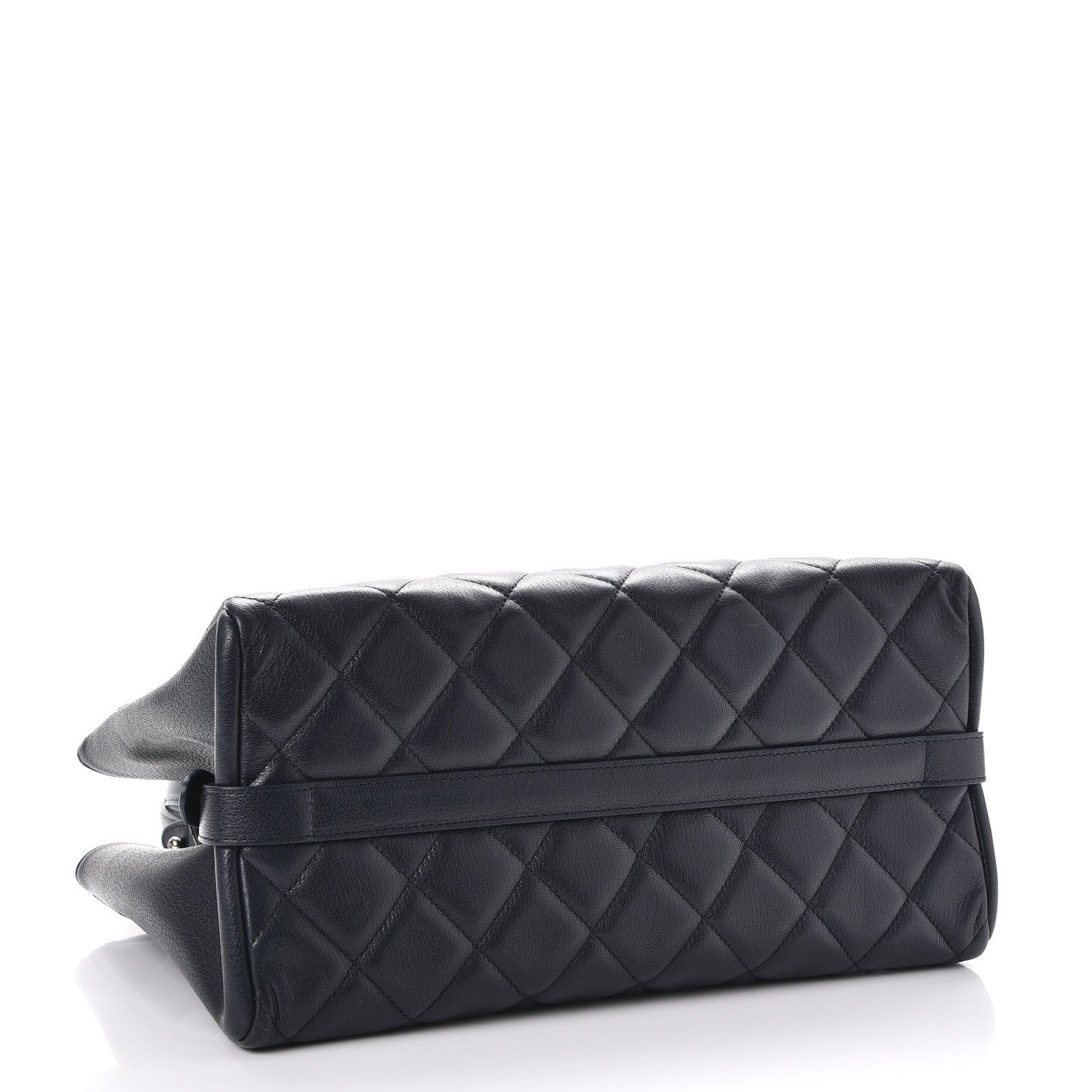 Chanel Goatskin Quilted Large City Rock Shopping Bag Navy 4 of 7