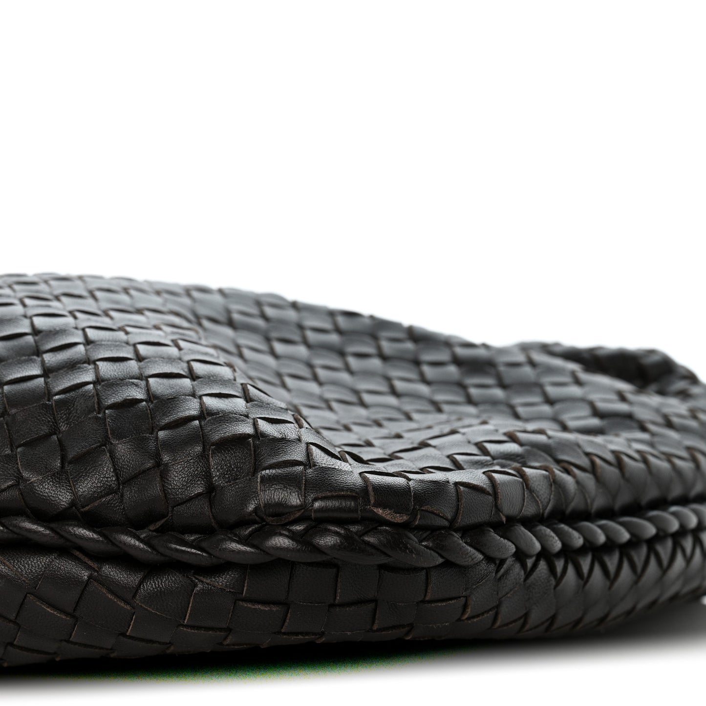 Nappa Intrecciato Large Belly Veneta Hobo Ebano