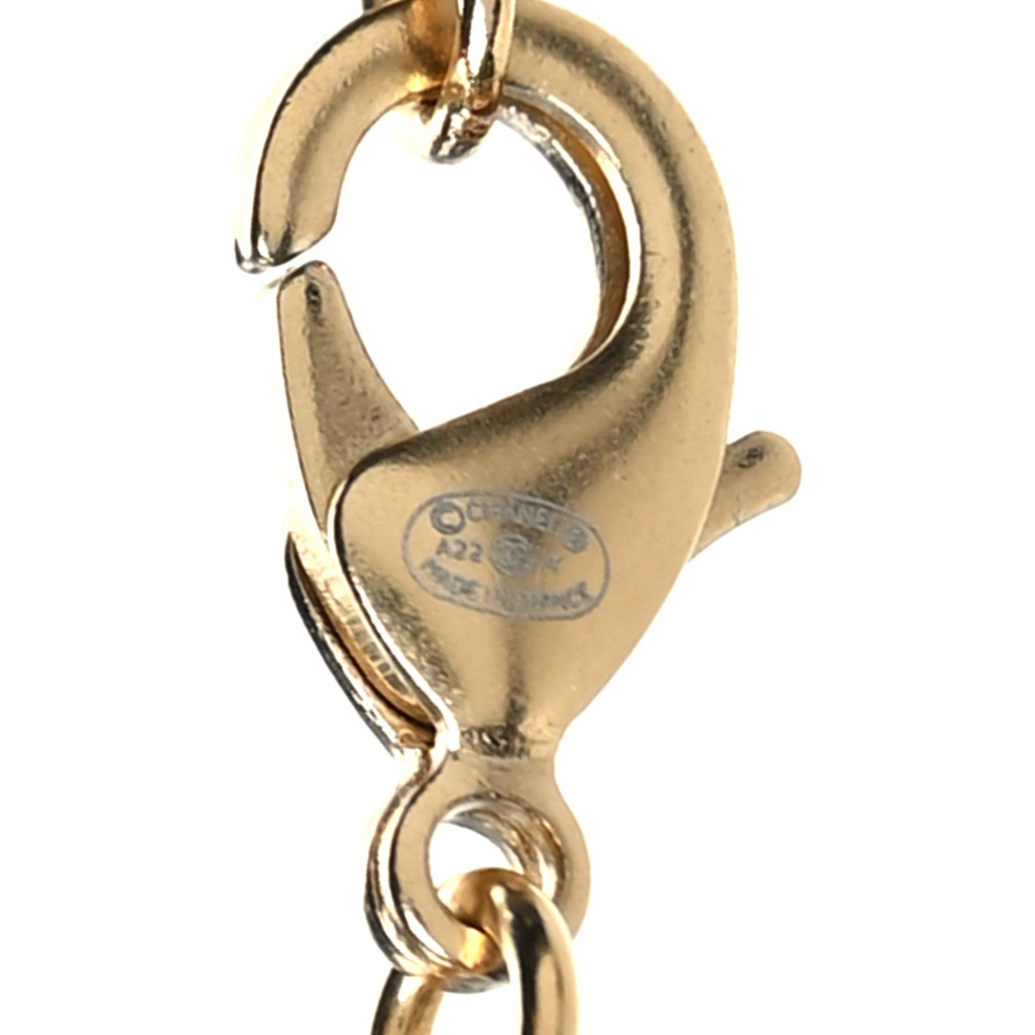 Chanel Crystal CC Chain Short Necklace Gold 4 of 5