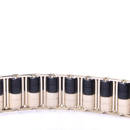 Chanel Lambskin Metal Belt 85 34 Black Beige 5 of 7