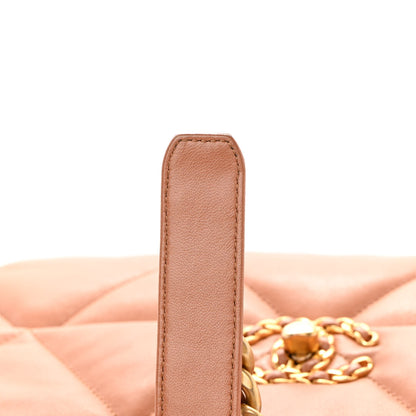 Chanel Lambskin Quilted Large Chanel 19 Flap Brown 12 of 12