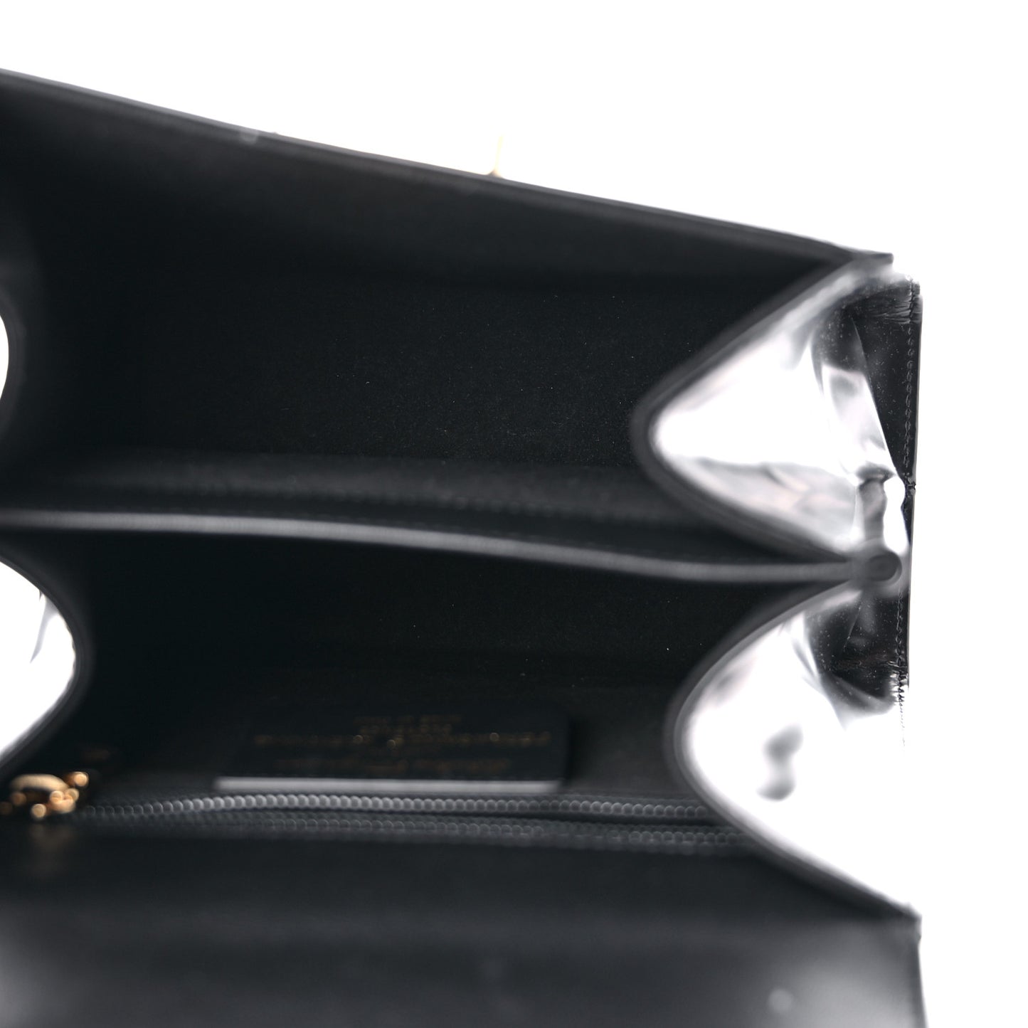 Brushed Off Calfskin Iconic Top Handle Bag Black
