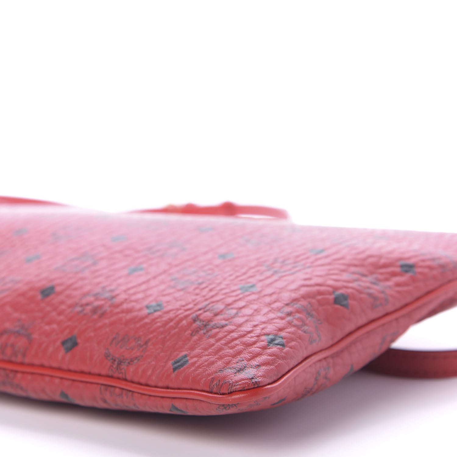 MCM Visetos Medium Crossbody Pouch Ruby Red 7 of 10