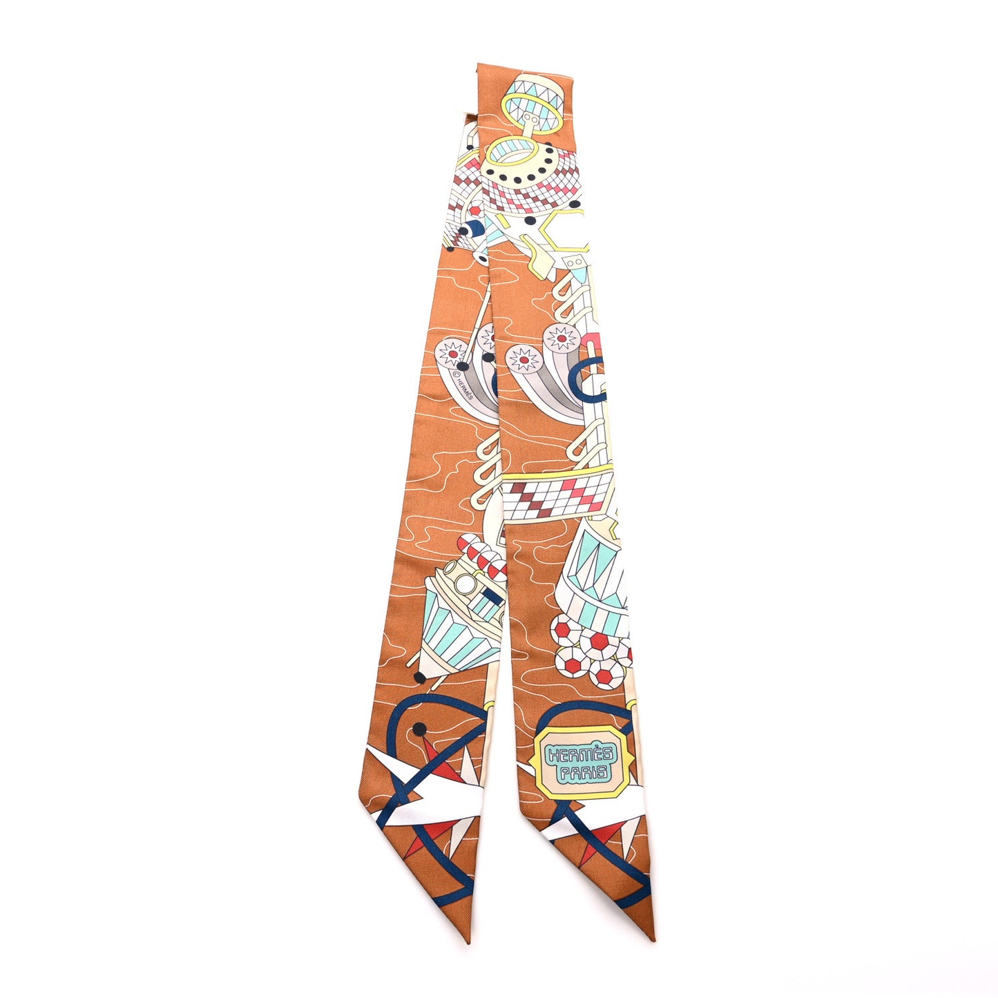 Silk Odyssey Twilly Noisette Aqua Multicolor