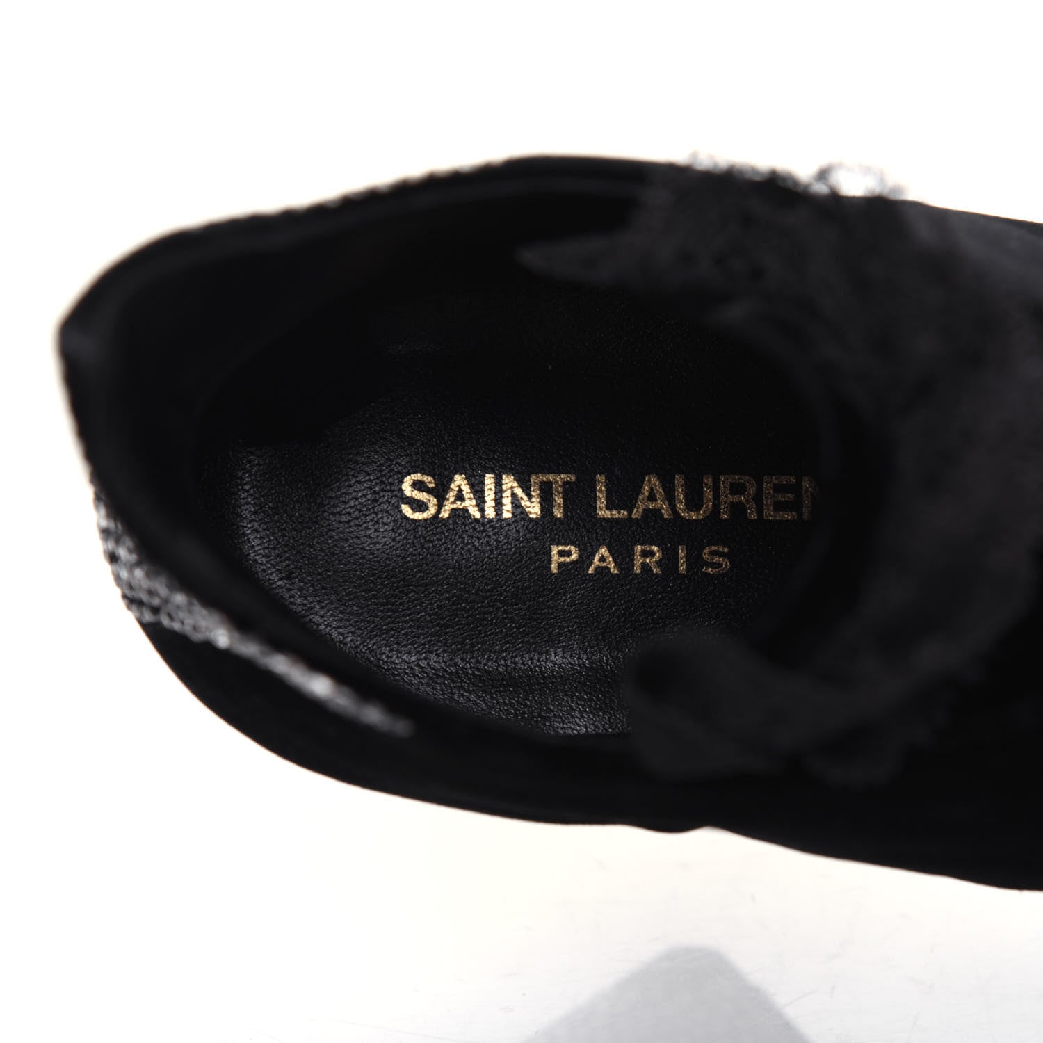 Saint Laurent Velluto Master Crystal Embellished Blaze 45 La Strass Ankle Boots 39 Black 7 of 9