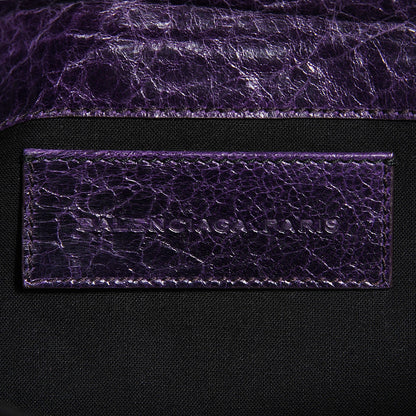 Balenciaga Chevre Giant 21 Silver Hardware Envelope Clutch Violet 6 of 10