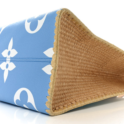 Louis Vuitton Monogram Giant Raffia Hamptons By The Pool Onthego GM Blue 8 of 9