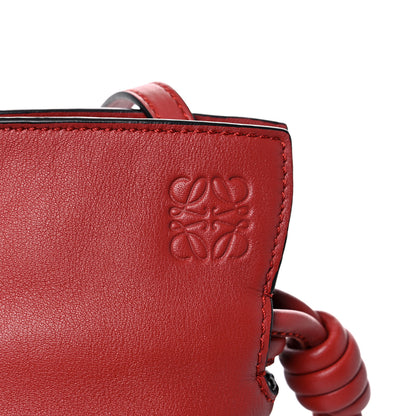 Loewe Calfskin Mini Flamenco Knot Clutch Red 9 of 9