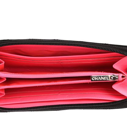 Chanel Calfskin Quilted Cambon Large Gusset Zip Around Wallet Black 5 of 9