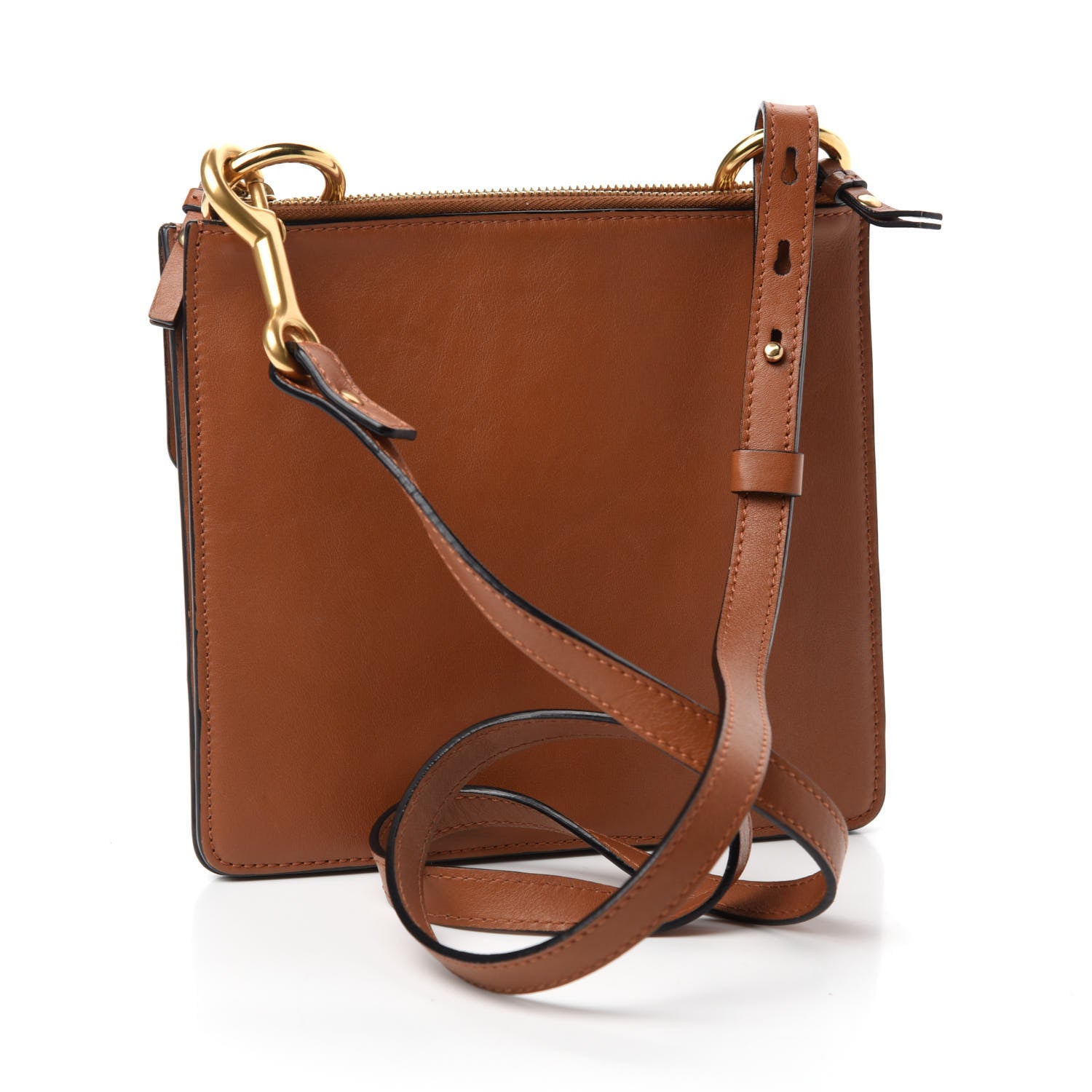 Chloe Calfskin Suede Rainbow Patchwork Small Jane Fringe Bag Caramel 3 of 10