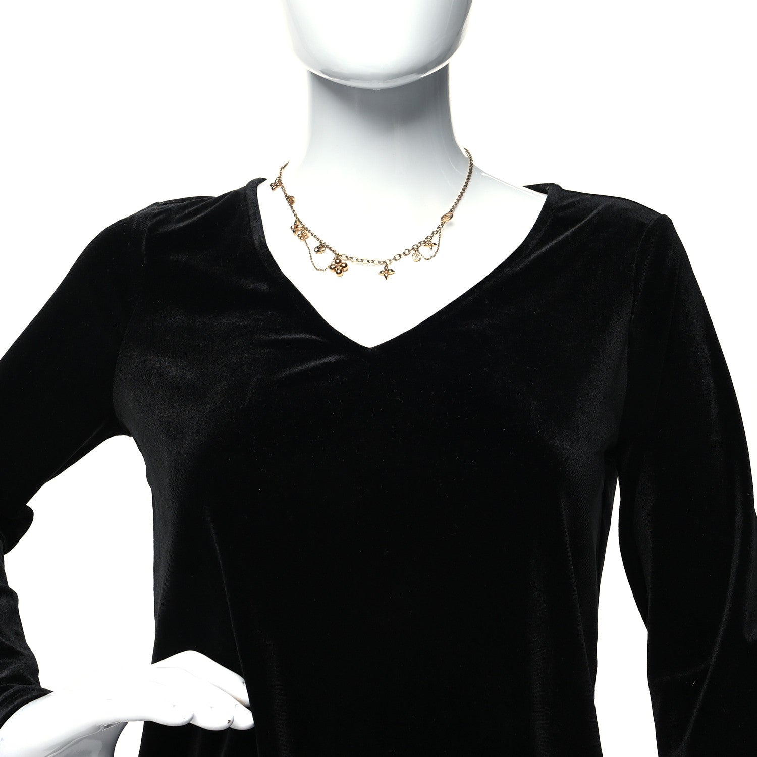 Louis Vuitton Metal Blooming Supple Necklace Gold 2 of 6