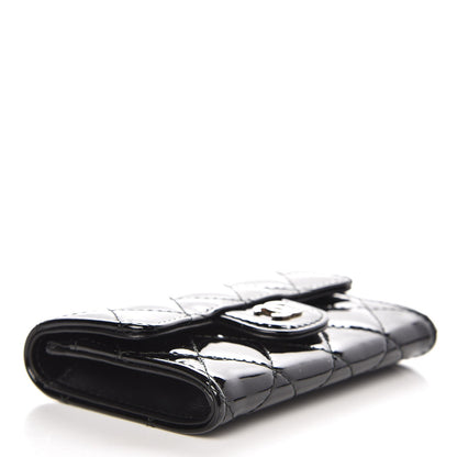 Chanel Patent Quilted Flap Card Holder Black 4 of 8