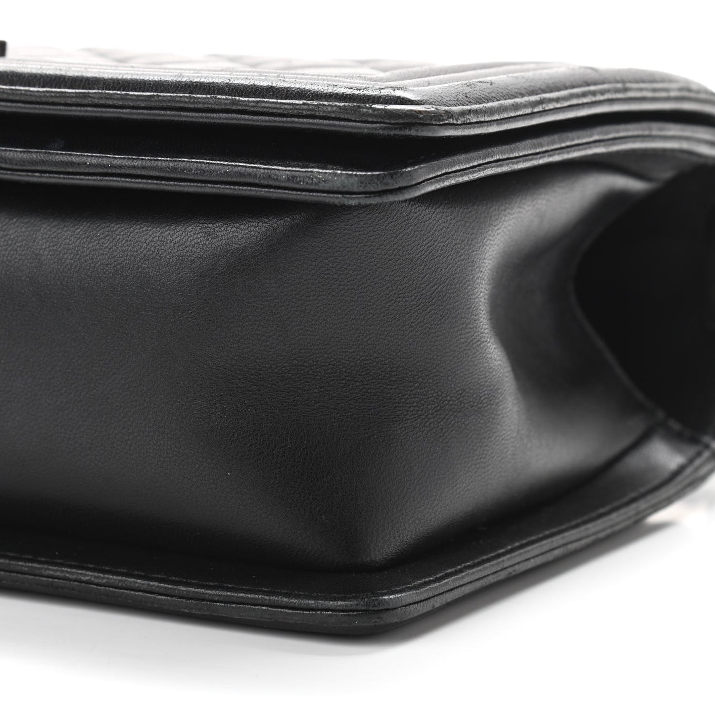 Lambskin Quilted Medium Boy Flap Black