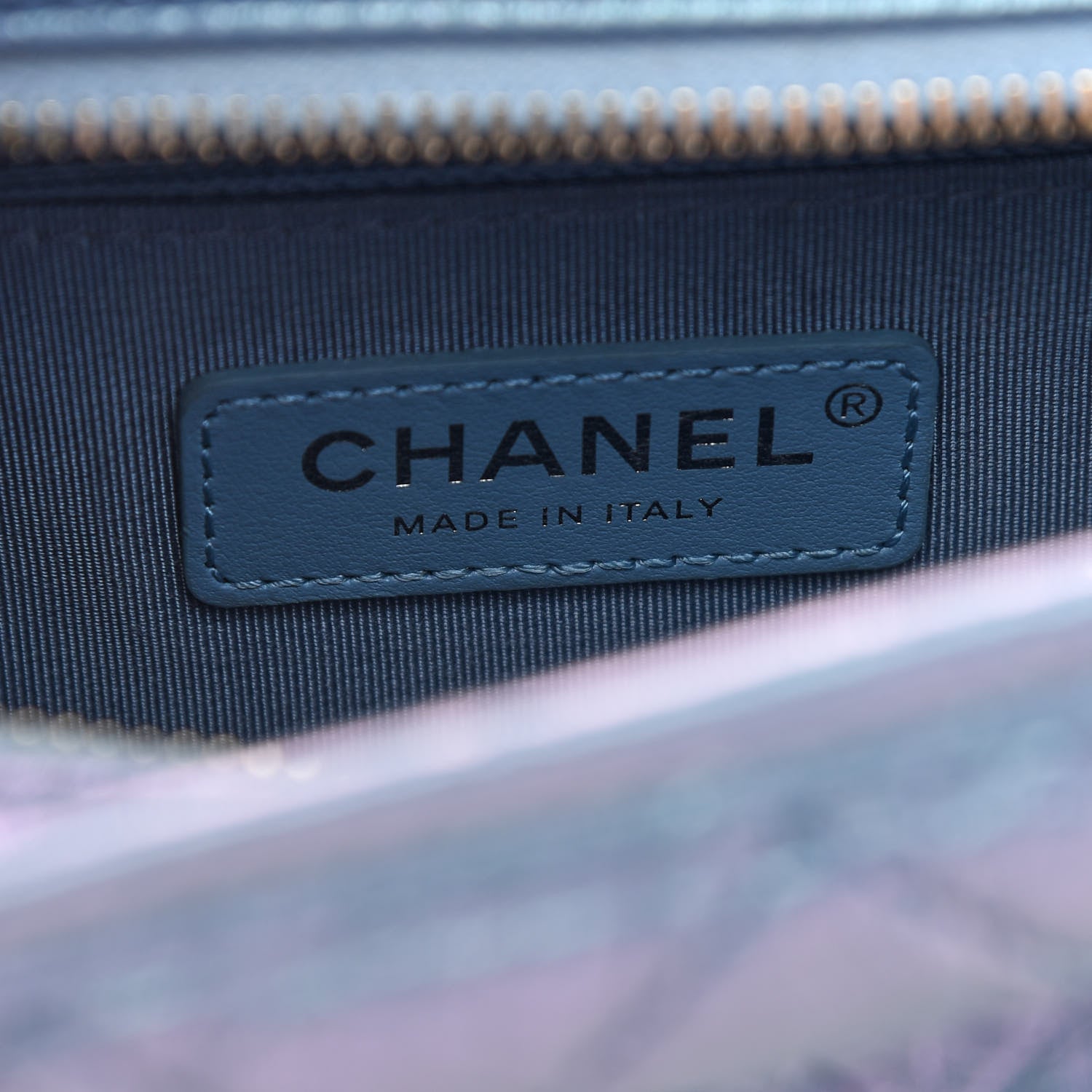 Chanel Iridescent Aged Calfskin Quilted Small Gabrielle Hobo Blue 6 of 9
