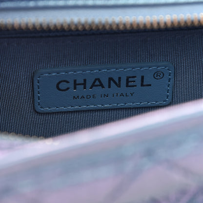 Chanel Iridescent Aged Calfskin Quilted Small Gabrielle Hobo Blue 6 of 9