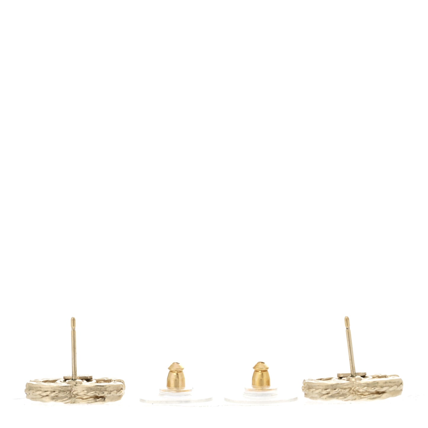 Crystal CC Earrings Light Gold