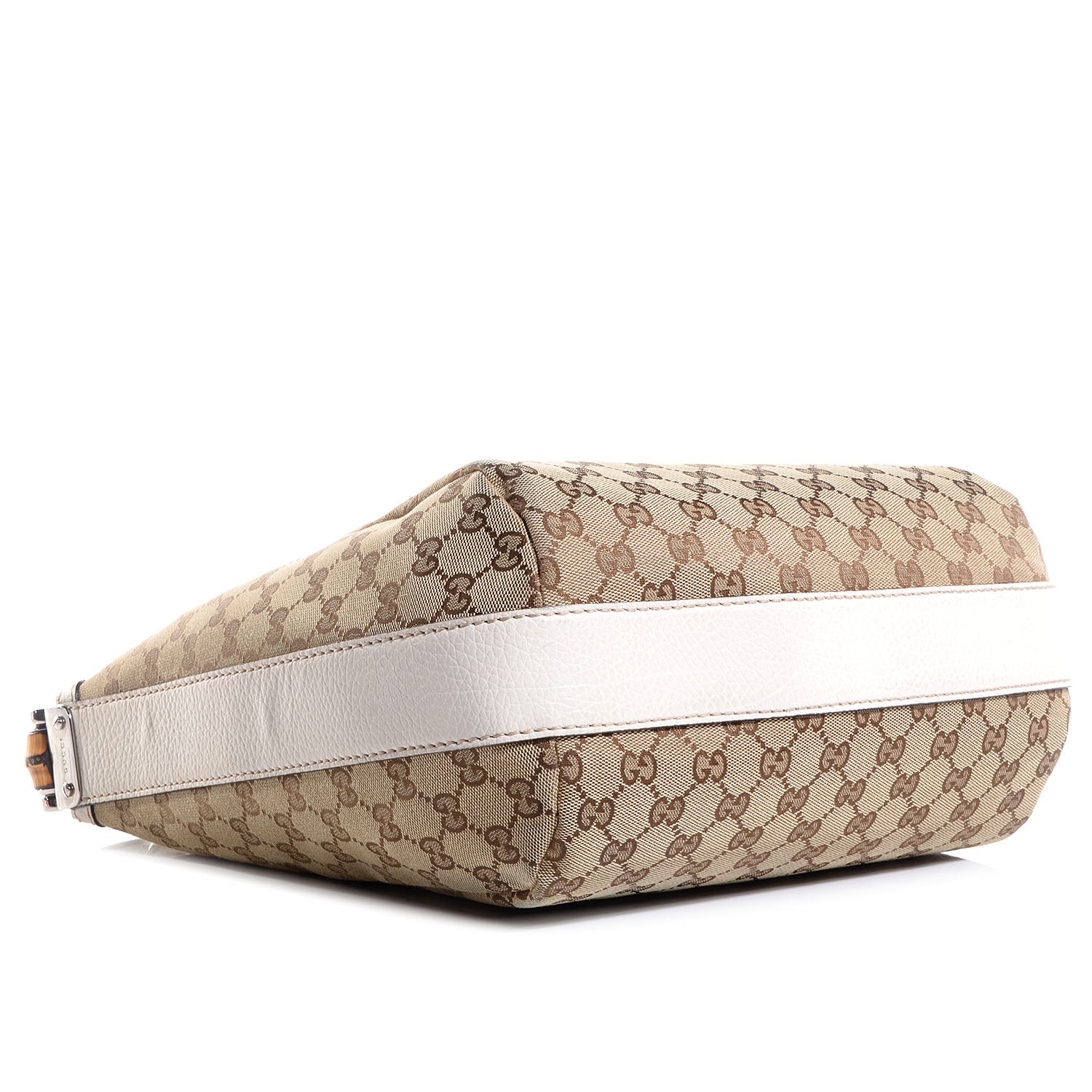 Gucci Monogram Bamboo Bar Medium Hobo Off White 4 of 7