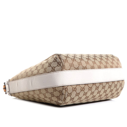 Gucci Monogram Bamboo Bar Medium Hobo Off White 4 of 7