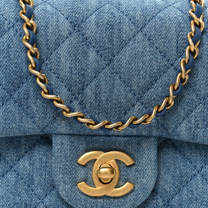 Chanel Denim Quilted Mini Pearl Crush Flap Blue 9 of 12
