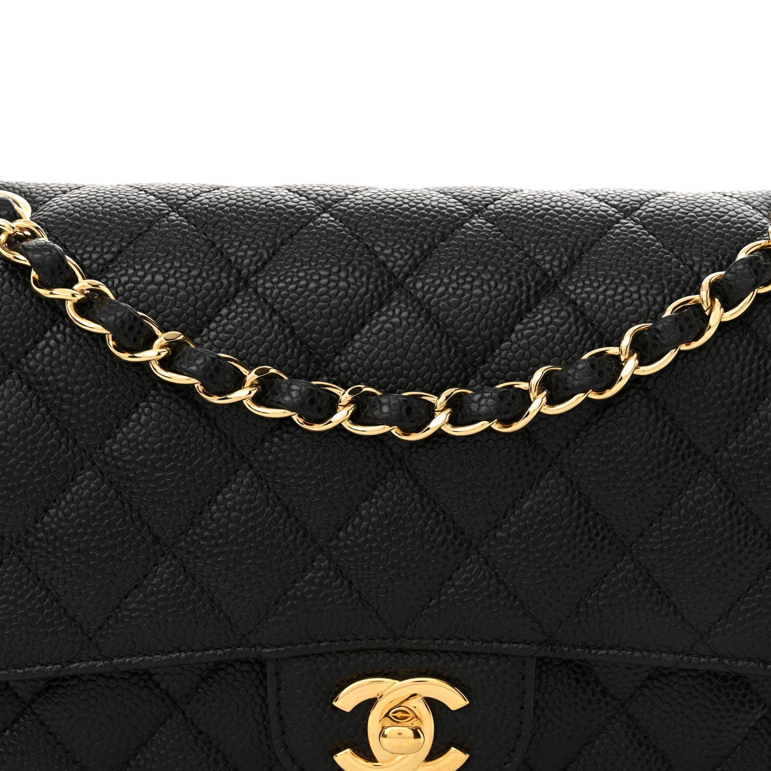 Chanel Caviar Quilted Medium Double Flap Black 8 of 11