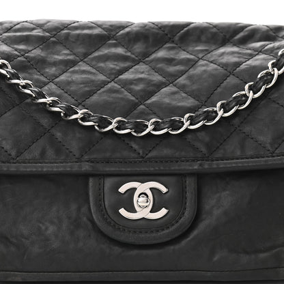 Chanel Washed Lambskin Accordion Flap Black 8 of 10