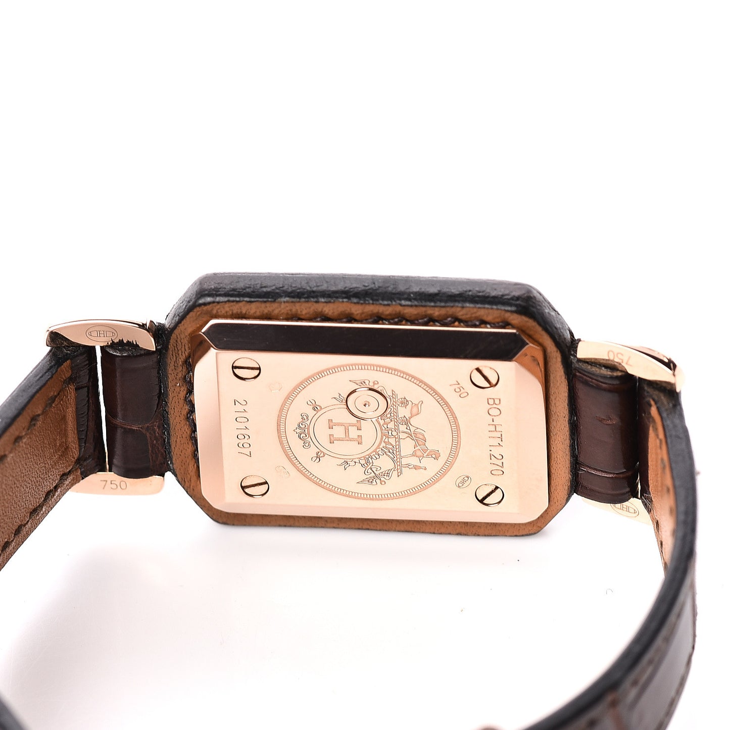 18K Rose Gold Alligator 24mm Hauteville Quartz Watch
