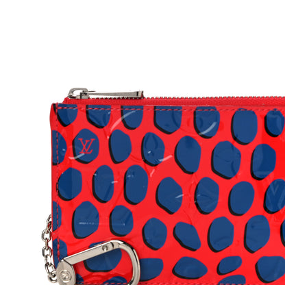Louis Vuitton Vernis Jungle Dots Key Pouch Coquelicot Denim 7 of 10