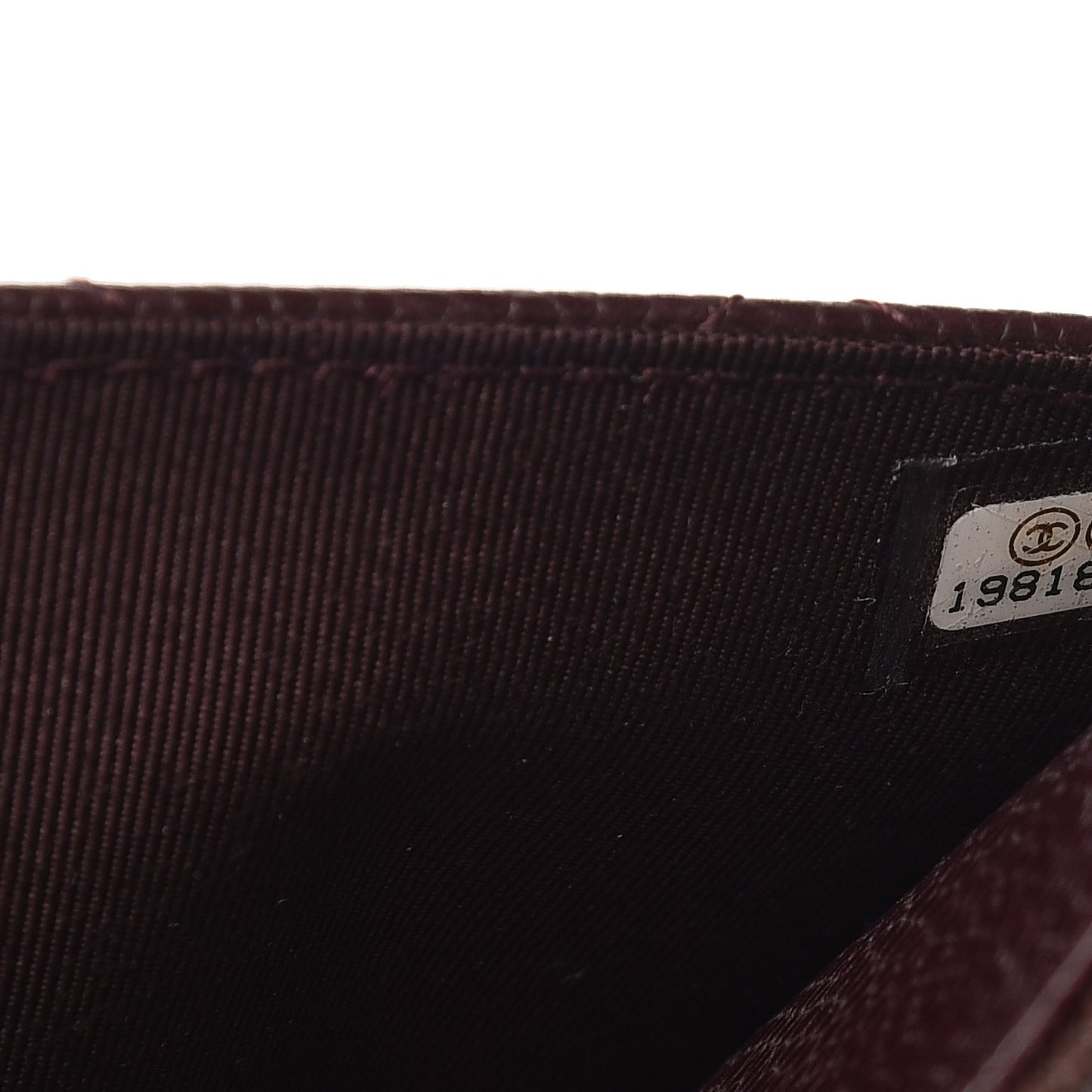Caviar Quilted Wallet on Chain WOC Burgundy
