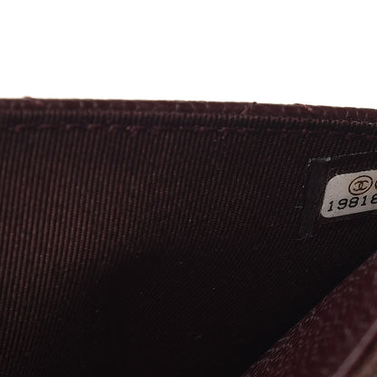 Chanel Caviar Quilted Wallet on Chain WOC Burgundy 8 of 9