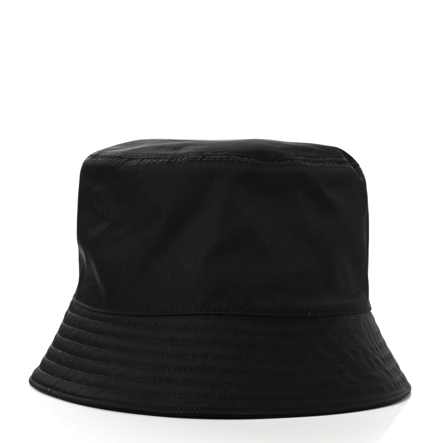 Re-Nylon Metal Triangle Logo Womens Bucket Hat M Black
