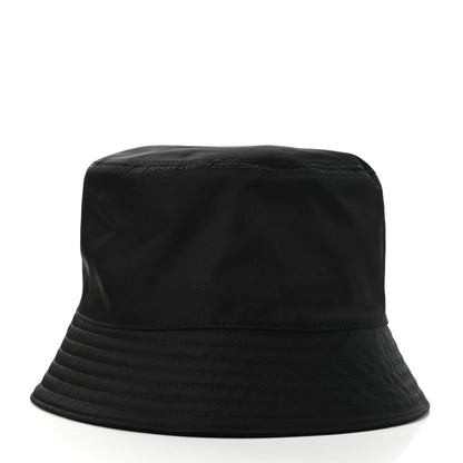 Prada Re-Nylon Metal Triangle Logo Womens Bucket Hat M Black 4 of 8