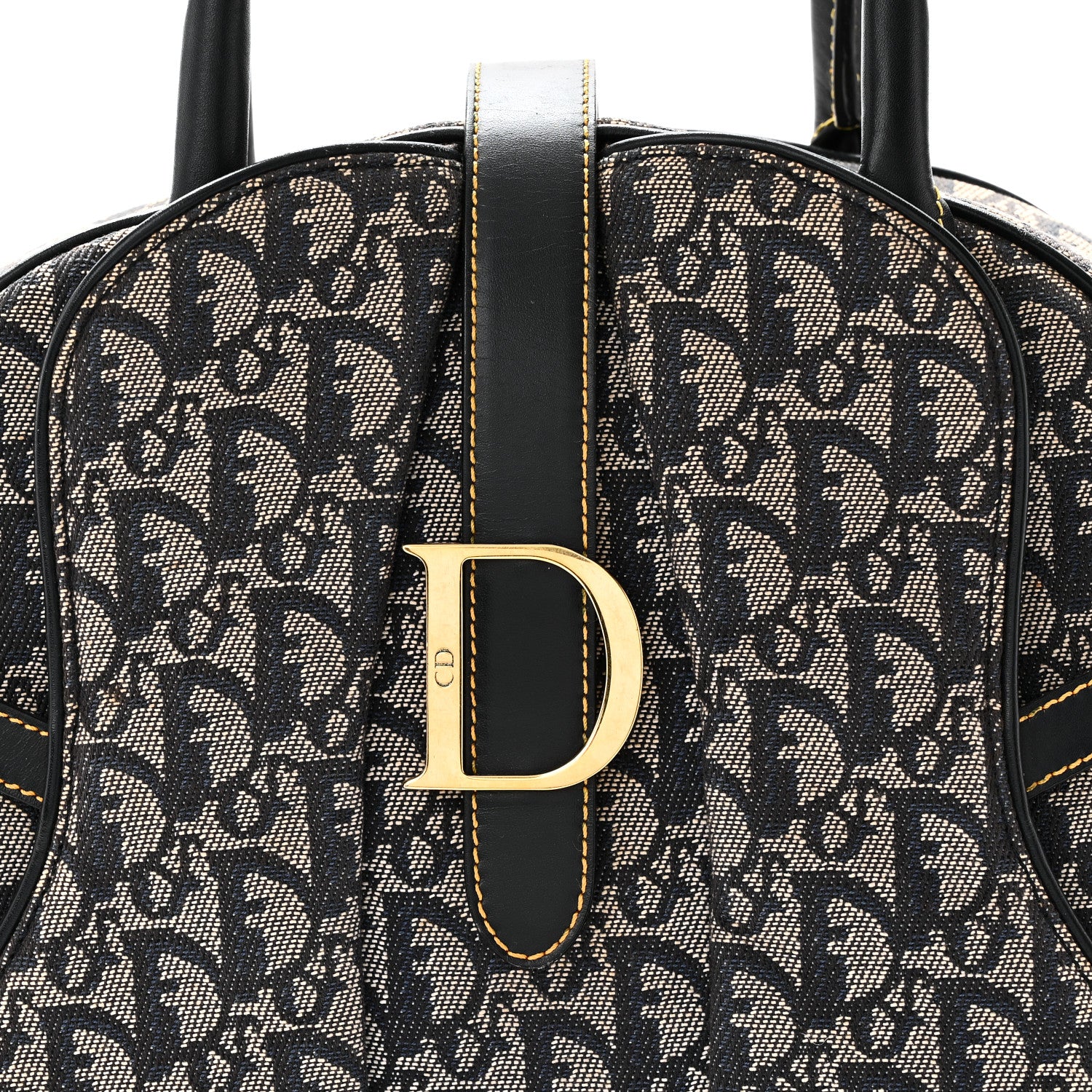 Christian Dior Monogram Mini Saddle Bowler Navy 8 of 10