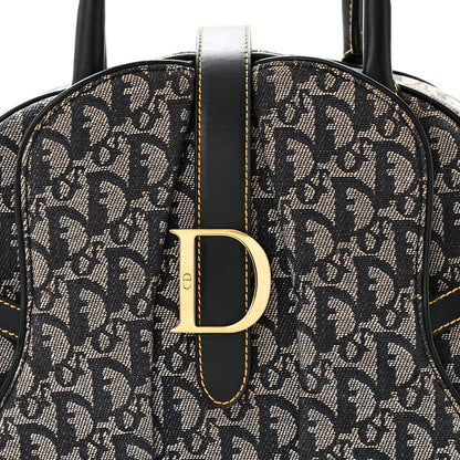 Christian Dior Monogram Mini Saddle Bowler Navy 8 of 10