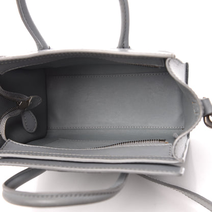 Celine Smooth Calfskin Nano Luggage Sky 5 of 25